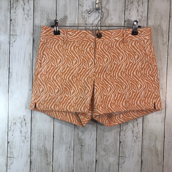Banana Republic Heritage 4” Inseam Orange Zebra Shorts 4 - Picture 1 of 7